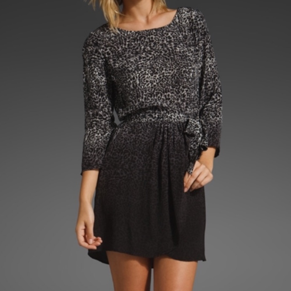 Joie Carlina Tie Waist Ombré Dress